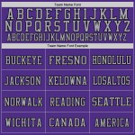 Custom Purple Black-Gray Mesh Authentic Football Jersey