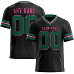 Custom Black Kelly Green-Pink Mesh Authentic Football Jersey Custom Black Kelly Green-Pink Mesh Authentic Football Jersey