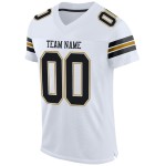 Custom White Black-Old Gold Mesh Authentic Football Jersey Custom White Black-Old Gold Mesh Authentic Football Jersey