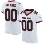 Custom White Black-Burgundy Mesh Authentic Football Jersey Custom White Black-Burgundy Mesh Authentic Football Jersey